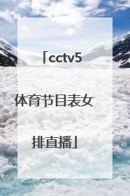 「cctv5体育节目表女排直播」cctv5十节目表 直播女排